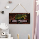 Boys Jurassic Dinosaur - Personalized Door Sign with Name - Joliny