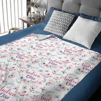 Butterfly Nursery Theme, Baby Girl Blanket With Name - Joliny