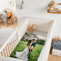 Canvas of Love: Personalized Photo Blanket in Oil Painting Style - Joliny