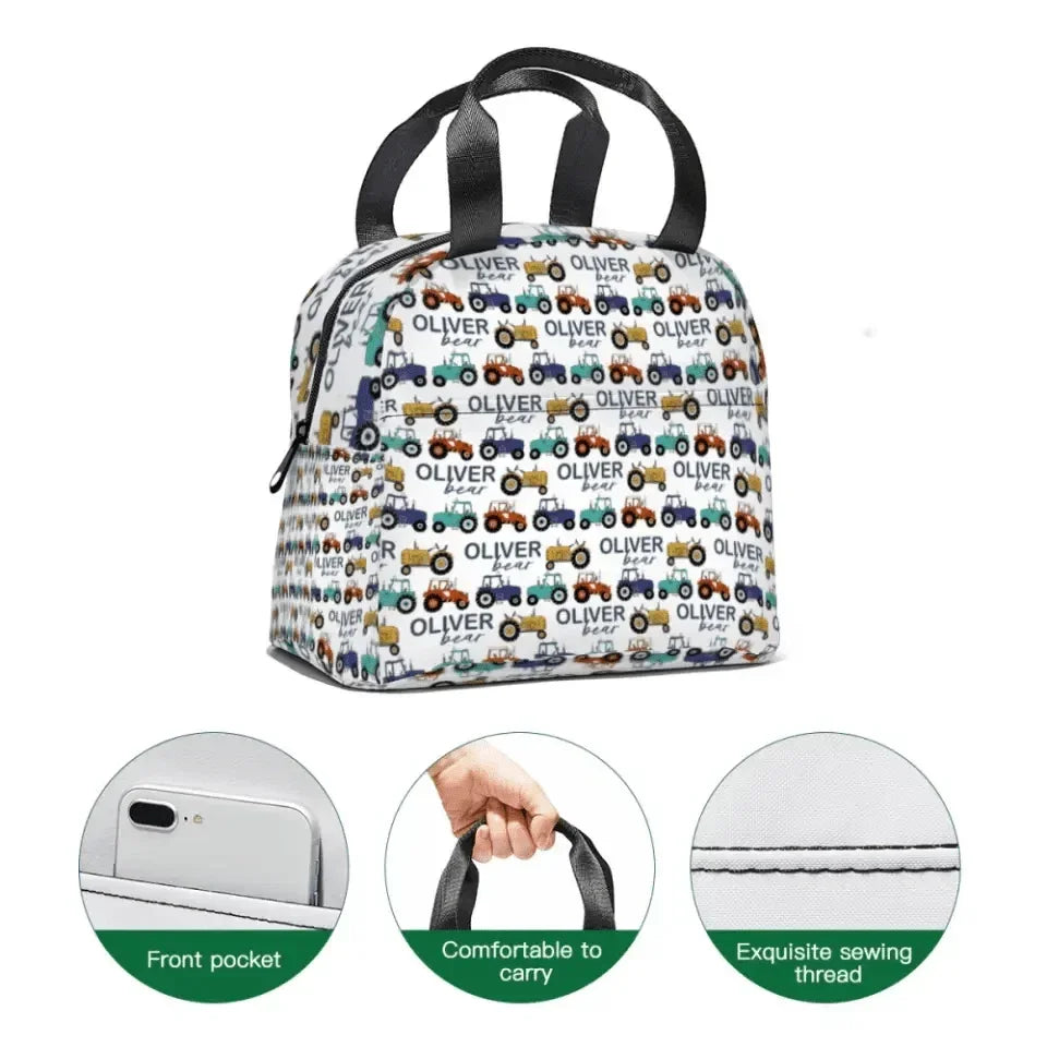 Cartoon Small Tractor Personalized Kids Backpack School Season Gift - Joliny