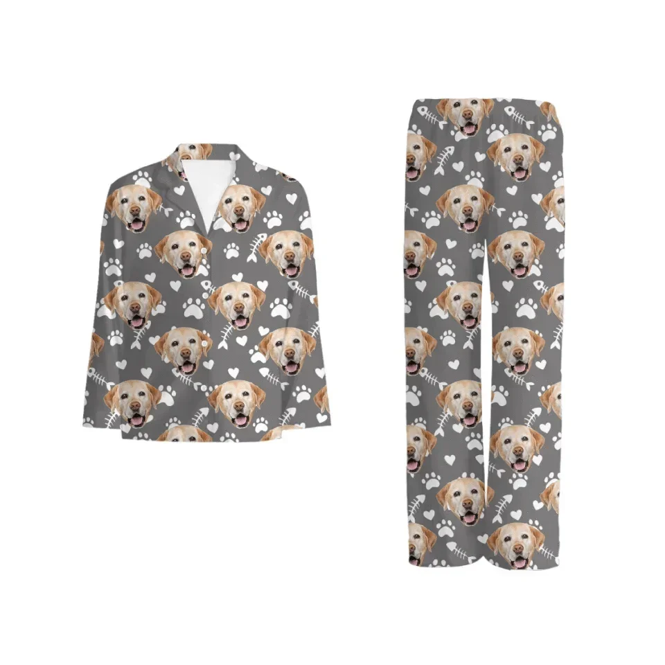Cat and Dog Photo Customised Clothing - Personalised Pet Photo Pajama Set - A Gift For Pet Lovers,Pet Owners - Joliny