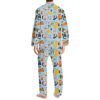 Cat Pattern Customized Pajama Set - Personalized Name Cartoon Comfort Pajamas - A Gift For Yourself,Friend,Family,Cat Lovers - Joliny