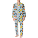 Cat Pattern Customized Pajama Set - Personalized Name Cartoon Comfort Pajamas - A Gift For Yourself,Friend,Family,Cat Lovers - Joliny