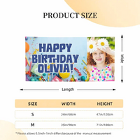 Celebrate With A Blue Theme, A Custom Photo Birthday Banner Just For You! - Joliny