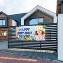 Celebrate With A Blue Theme, A Custom Photo Birthday Banner Just For You! - Joliny