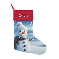 Christmas Classic Cartoon Picture Customized Stockings - Personalized Name Christmas Gift Linen Socks - Christmas Gift For Family,Child,Party - Joliny