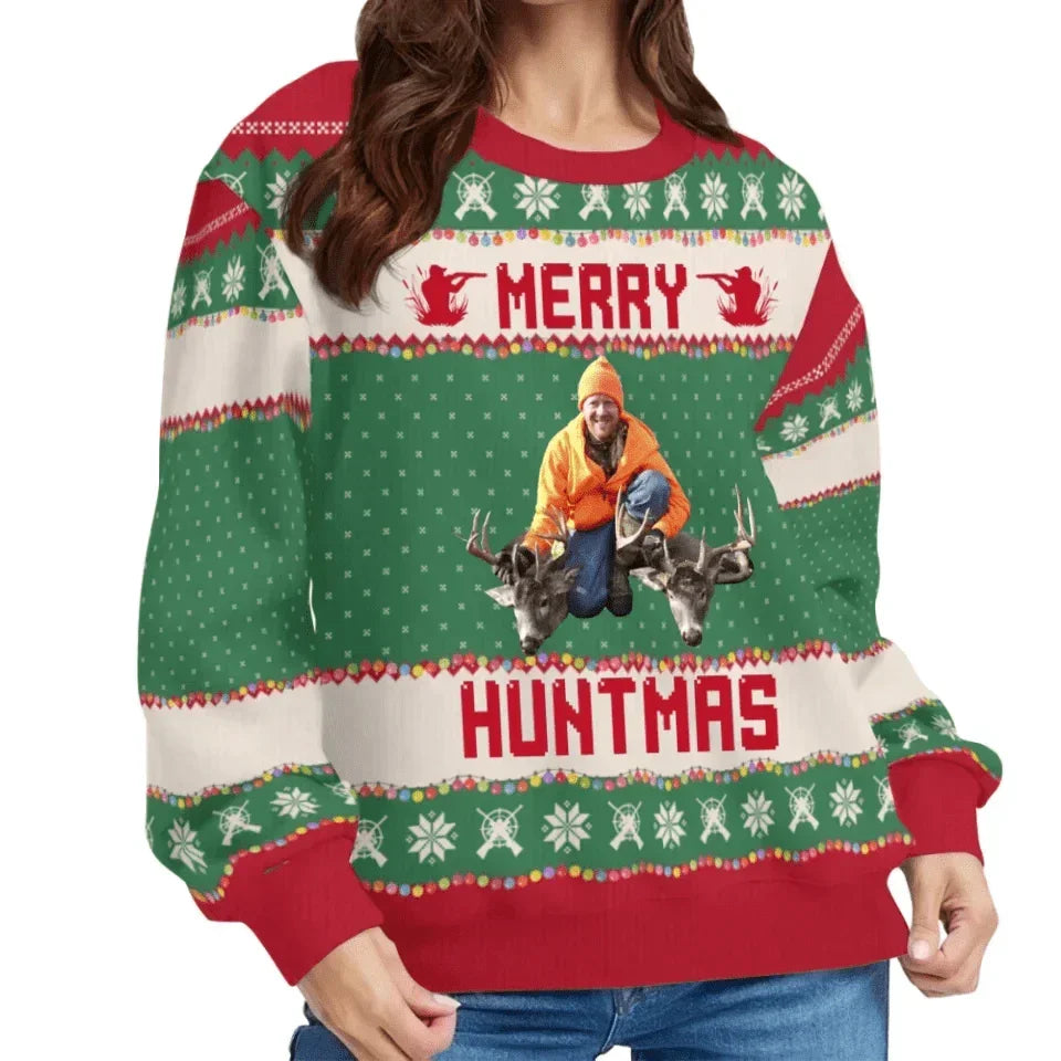 Christmas Classic Colorways Custom Apparel - Three Colors To Choose From, Personalized themes and photos warm sweaters - A Gift For Friend,Family