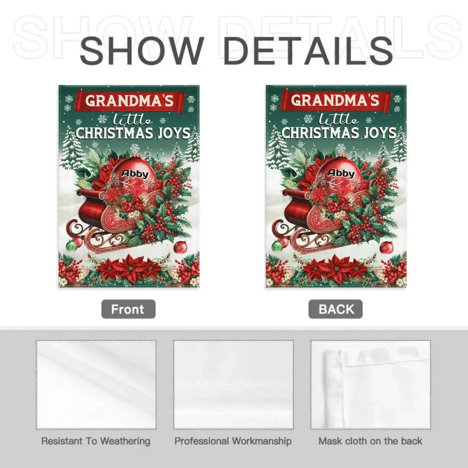 Christmas Customized Decorations - Personalized Nickname and Name Garden Decoration Christmas Flags - Christmas Gift For Family - Joliny