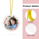 Christmas Gift Promoted To Big Sister Brother Acrylic Circle Ornament - Joliny