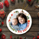 Christmas Gift Promoted To Big Sister Brother Acrylic Circle Ornament - Joliny
