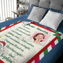Christmas Letter Custom Blanket - Letter To Santa Soft Blanket Personalized With Photo And Name - A Gift For Child - Joliny