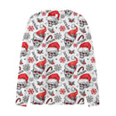 Christmas Themed Clothing - Skull Printed Clothing With Christmas Hat Personalized With Name - A Gift For Yourself,Family,Friend,Colleagues - Joliny