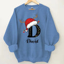 Christmas Themed Family Customized Apparel - Personalized Name and Christmas Style Monogrammed Sweatshirt - Christmas Gift For Family,Friend - Joliny