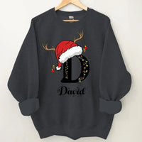 Christmas Themed Family Customized Apparel - Personalized Name and Christmas Style Monogrammed Sweatshirt - Christmas Gift For Family,Friend - Joliny