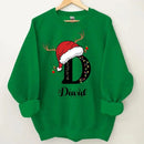 Christmas Themed Family Customized Apparel - Personalized Name and Christmas Style Monogrammed Sweatshirt - Christmas Gift For Family,Friend - Joliny