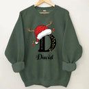 Christmas Themed Family Customized Apparel - Personalized Name and Christmas Style Monogrammed Sweatshirt - Christmas Gift For Family,Friend - Joliny