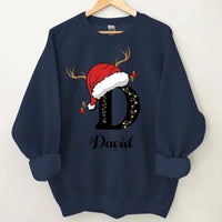 Christmas Themed Family Customized Apparel - Personalized Name and Christmas Style Monogrammed Sweatshirt - Christmas Gift For Family,Friend - Joliny