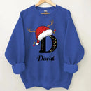 Christmas Themed Family Customized Apparel - Personalized Name and Christmas Style Monogrammed Sweatshirt - Christmas Gift For Family,Friend - Joliny