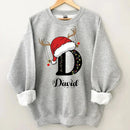 Christmas Themed Family Customized Apparel - Personalized Name and Christmas Style Monogrammed Sweatshirt - Christmas Gift For Family,Friend - Joliny