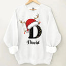 Christmas Themed Family Customized Apparel - Personalized Name and Christmas Style Monogrammed Sweatshirt - Christmas Gift For Family,Friend - Joliny