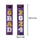 Class of 2024 Congrats Graduation Banner - Party Welcome Hanging Door Decor - Joliny