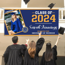 Class of 2024 Graduation Banner, Personalized Graduation Gift, Graduation Party Decorations, Custom School And Photo - Joliny