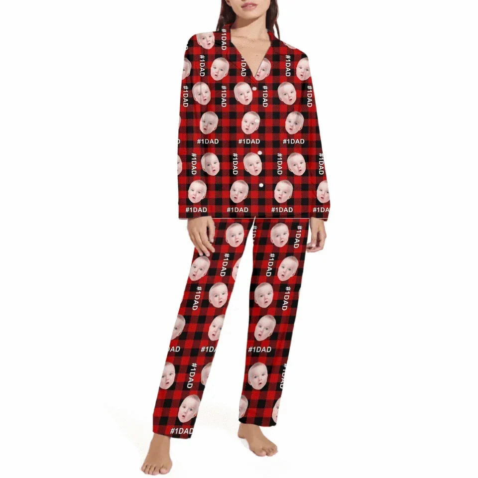 Joliny Customizer Classic Plaid Pajamas Customized - Comfy Pajamas Personalized Person Or Pet Photos And Appellations - A Gift For Family,Pet Owners