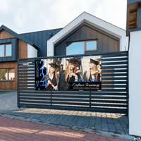 Congratulations Class Of 2024 - Personalized Three Photo Graduation Banner - Joliny