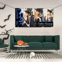 Congratulations Class Of 2024 - Personalized Three Photo Graduation Banner - Joliny