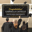 Congratulations To The Class Of 2024 Black Gold Light Dot Border Banner - Joliny