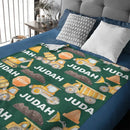 Construction Truck Site Personalized Name Custom Blanket Gift for Kids - Joliny
