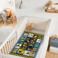 Construction Vehicle Truck Collection - Customized Children's Name Blanket - Joliny