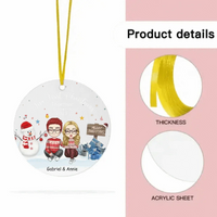 Couple - Our First Christmas Together - Personalized Acrylic Ornament - Joliny