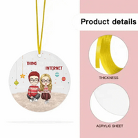 Couple Personalized Custom Acrylic Round Shaped Ornament - You're The Best Thing - Christmas Gift For Husband Wife, Anniversary copy - Joliny