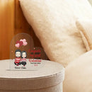 Couple Personalized Custom Heart Shaped Acrylic Plaque - Congrats On Being My First Repeat Valentine - Joliny
