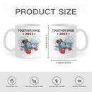 Couple Spouse Custom Photo Personalized White Mug - Together Since Stone Heart - Joliny
