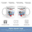 Couple Spouse Custom Photo Personalized White Mug - Together Since Stone Heart - Joliny