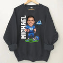 Customised American Football Comics Clothes - Personalised Photo Sweatshirt - A Gift for Football Fans - Joliny
