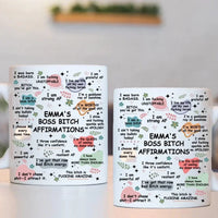 Custom B*tch Themed Fun Mug - Personalized Title and Name Mug in Cute Matching Colors - A Gift For Friend,BFF,Colleagues - Joliny