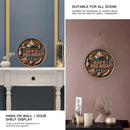 Custom BBQ Themed Wooden Door Signs - Personalised Name BBQ Pattern Round Wooden Signs - A Gift For Friend,Family,BFF,Barbecue Enthusiasts - Joliny