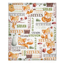 Custom Blanket with Name,Personalized Custom Baby Fox Throw Blankets - Joliny