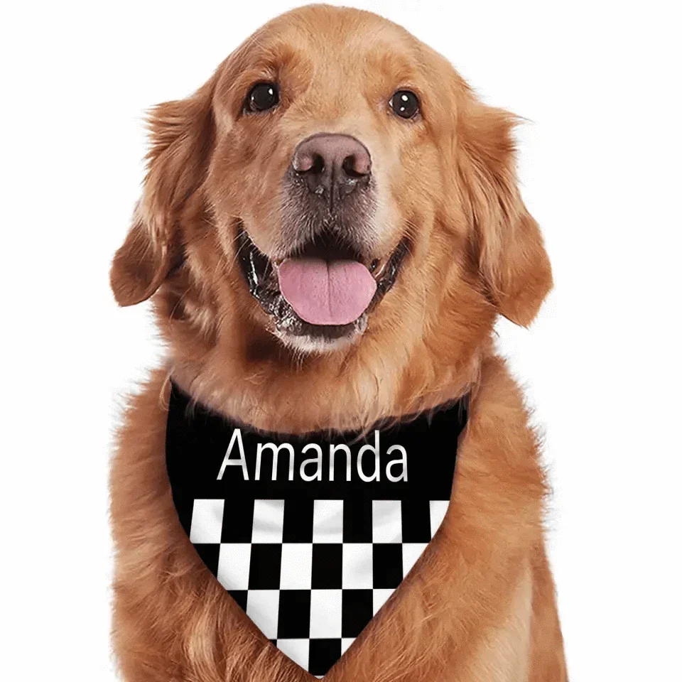 Custom Cats and Dogs Name Triangle Bib Bandana, Gift For Dogs