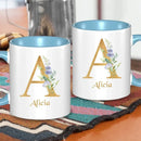 Custom Coffee Mug - Personalized Ceramic Cup with Initial Letter Name Monogram - Joliny