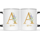 Custom Coffee Mug - Personalized Ceramic Cup with Initial Letter Name Monogram - Joliny