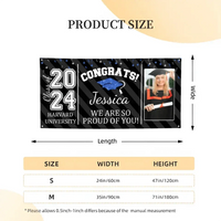 Custom Congrats Grad With Photo 3 Piece Set Graduation Banner, Graduation Gift - Joliny
