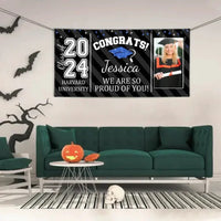 Custom Congrats Grad With Photo 3 Piece Set Graduation Banner, Graduation Gift - Joliny