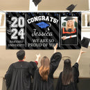 Custom Congrats Grad With Photo 3 Piece Set Graduation Banner, Graduation Gift - Joliny