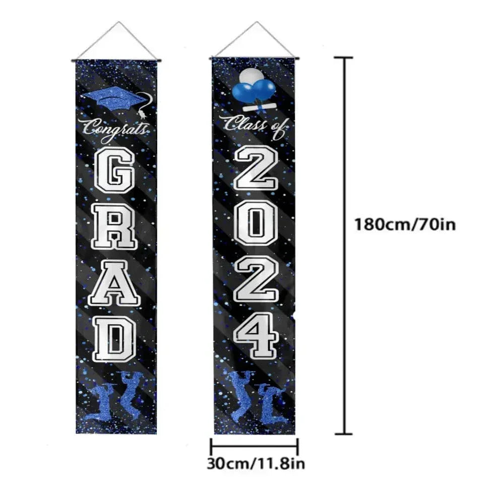 Custom Congrats Grad With Photo 3 Piece Set Graduation Banner, Graduation Gift - Joliny