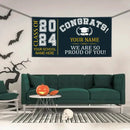 Custom Congrats Graduation Banner, Class of 2024, We Are So Proud Of You - Joliny