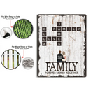 Custom Family Wall Art - Personalized Family Print and Scrabble Word Metallic Painting - Gifts For the Family,Yourself - Joliny